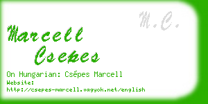 marcell csepes business card