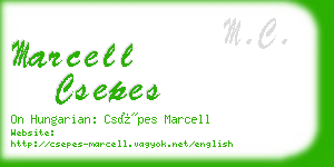 marcell csepes business card